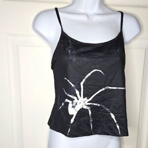 Black Spider Print Women's Cami